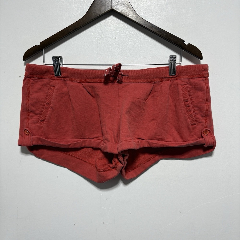 Vintage Y2K Ruehl 925 Shorts Womens L Ultra Low Rise Elastic Waist Logo Inseam 2